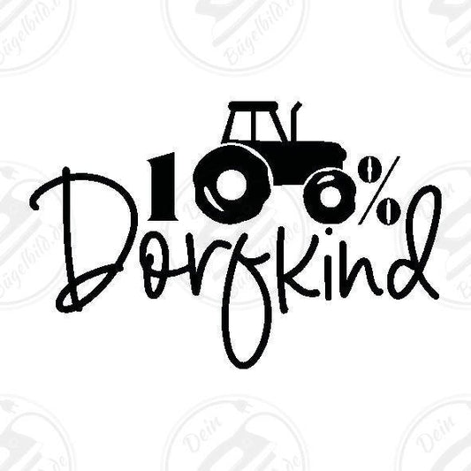 Bügelbild "100% Dorfkind2"