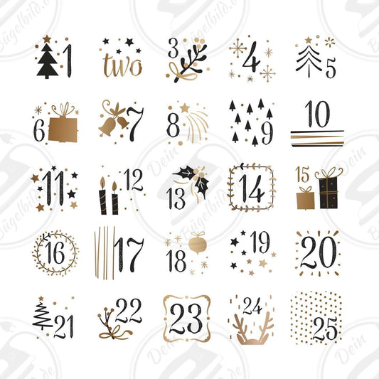 Bügelbild "Adventskalender Set 2"