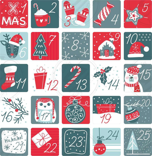 Bügelbild "Adventskalender Set 3"