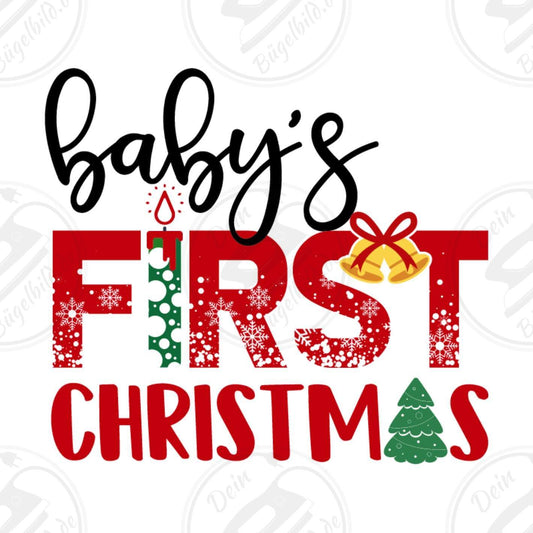 Bügelbild "Babys first Christmas"