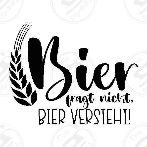 Bügelbild "Bier fragt nicht"
