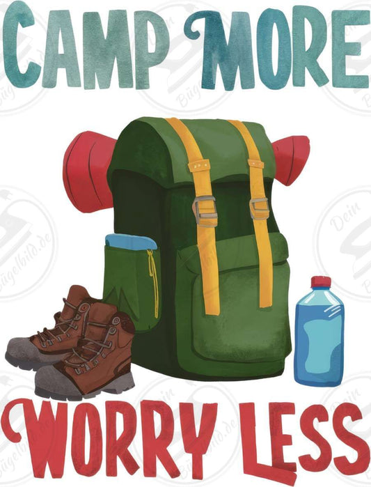 Bügelbild "Camp more worry less2"