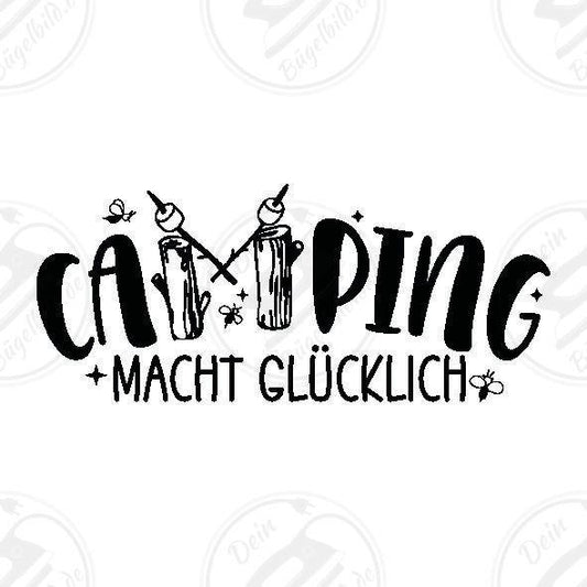 Bügelbild "Camping macht glücklich2"