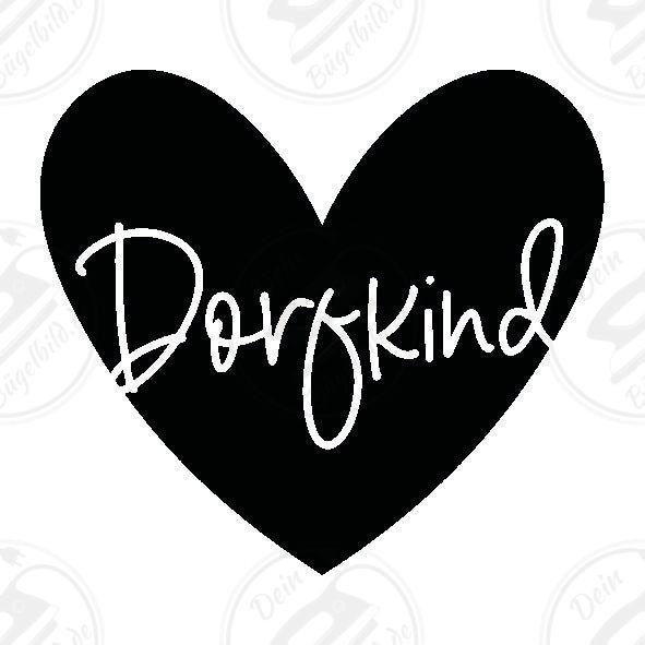 Bügelbild "Dorfkind herz2"