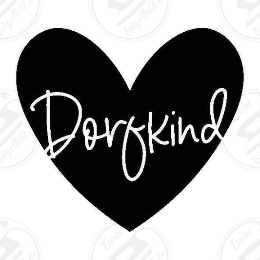 Bügelbild "Dorfkind herz2"