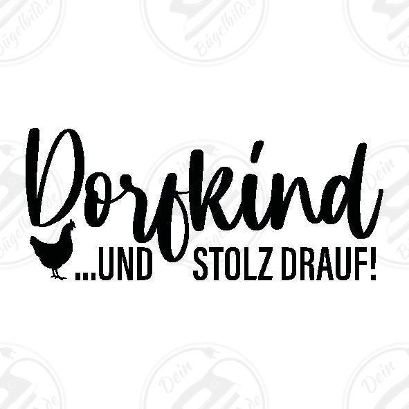 Bügelbild "Dorfkind und stolz drauf 2"