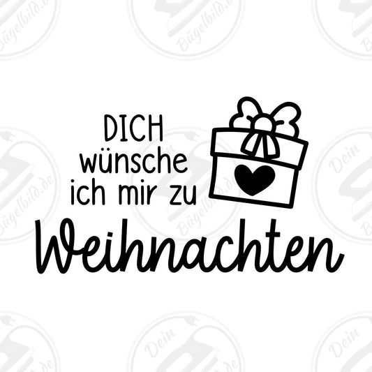 Bügelbild "Dich zu Weihnachten"