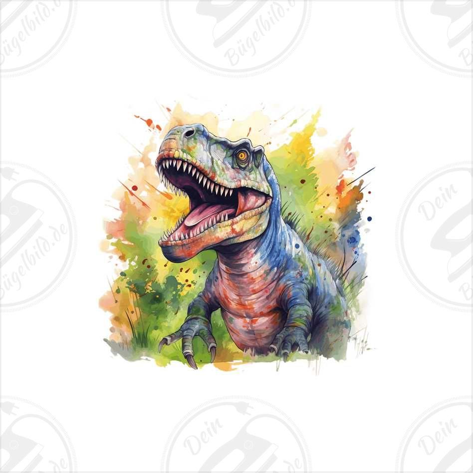 Bügelbild "Dino bunt"