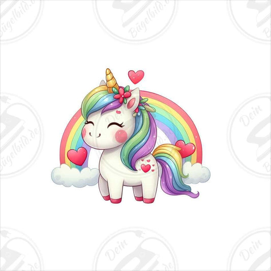 Bügelbild "Einhorn mit Regenbogen"