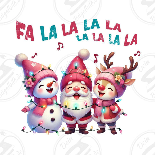 Bügelbild "Fa la la"