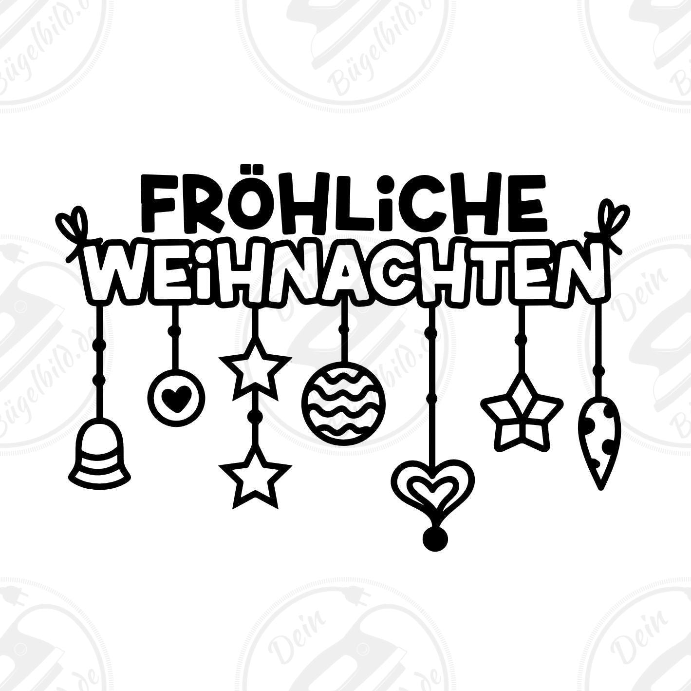 Bügelbild "Fröhliche Weihnachten"