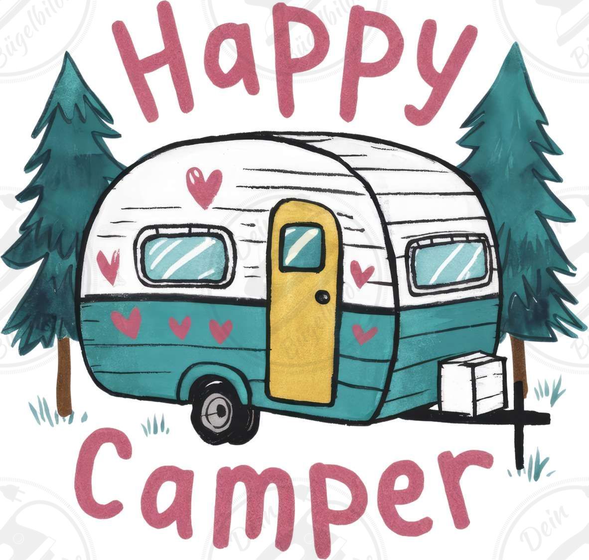 Bügelbild "Happy Camper"