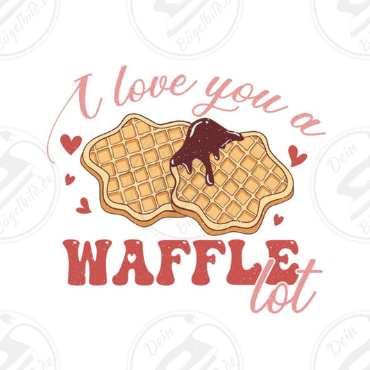 Bügelbild "I love u a waffle lot"