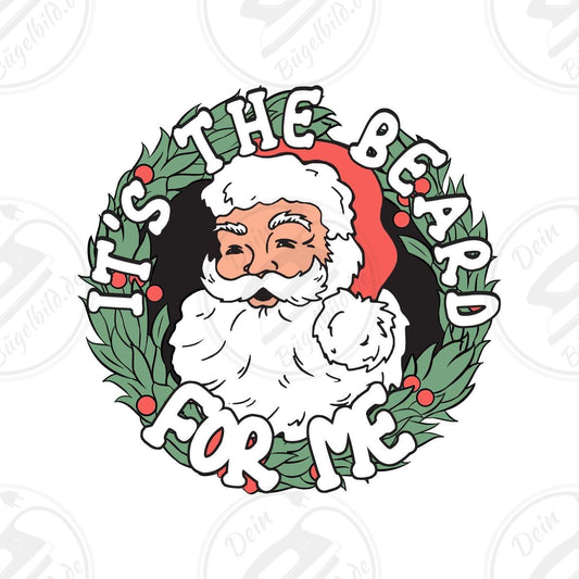 Bügelbild "It's the beard for me"