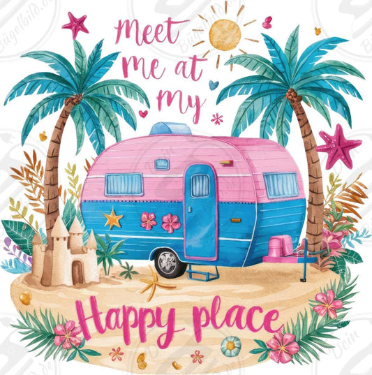 Bügelbild "Meet me at my happy place"
