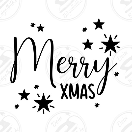 Bügelbild "Merry Xmas"