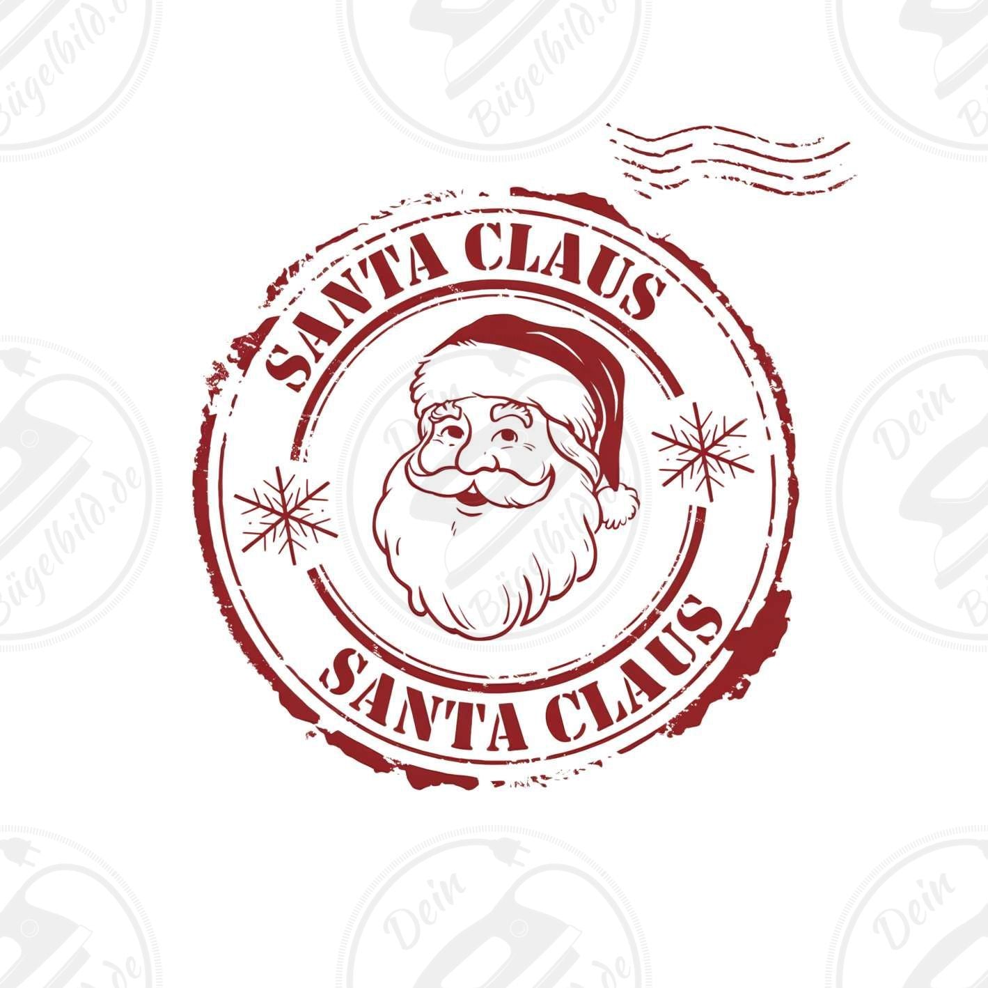 Bügelbild "Santa Claus Poststempel"