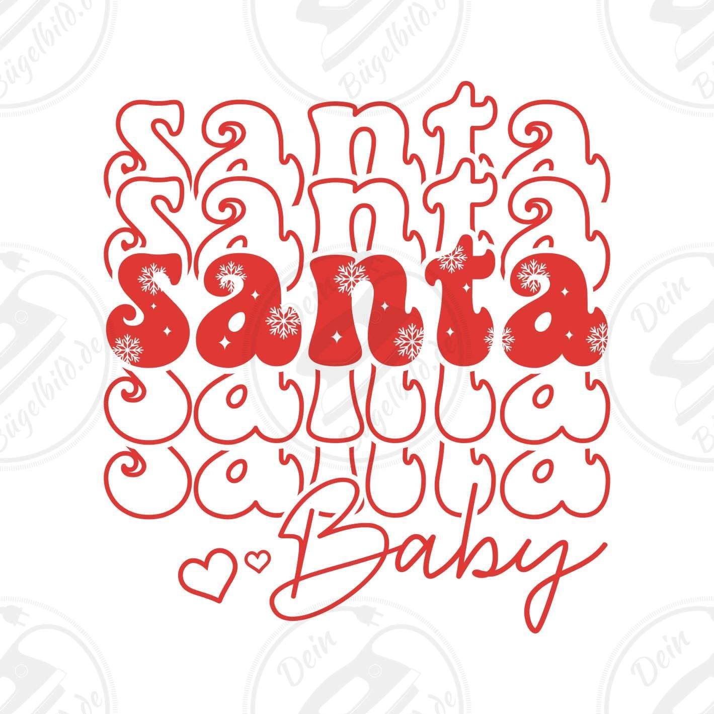 Bügelbild "Santa Santa Baby"