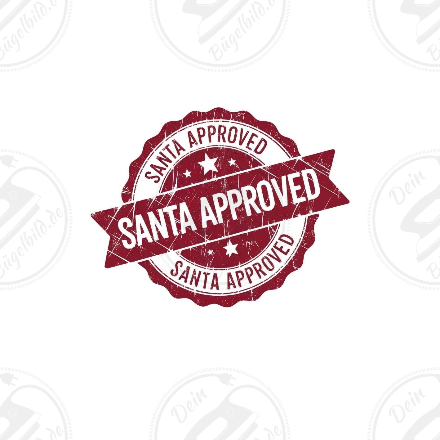 Bügelbild "Santa approved"