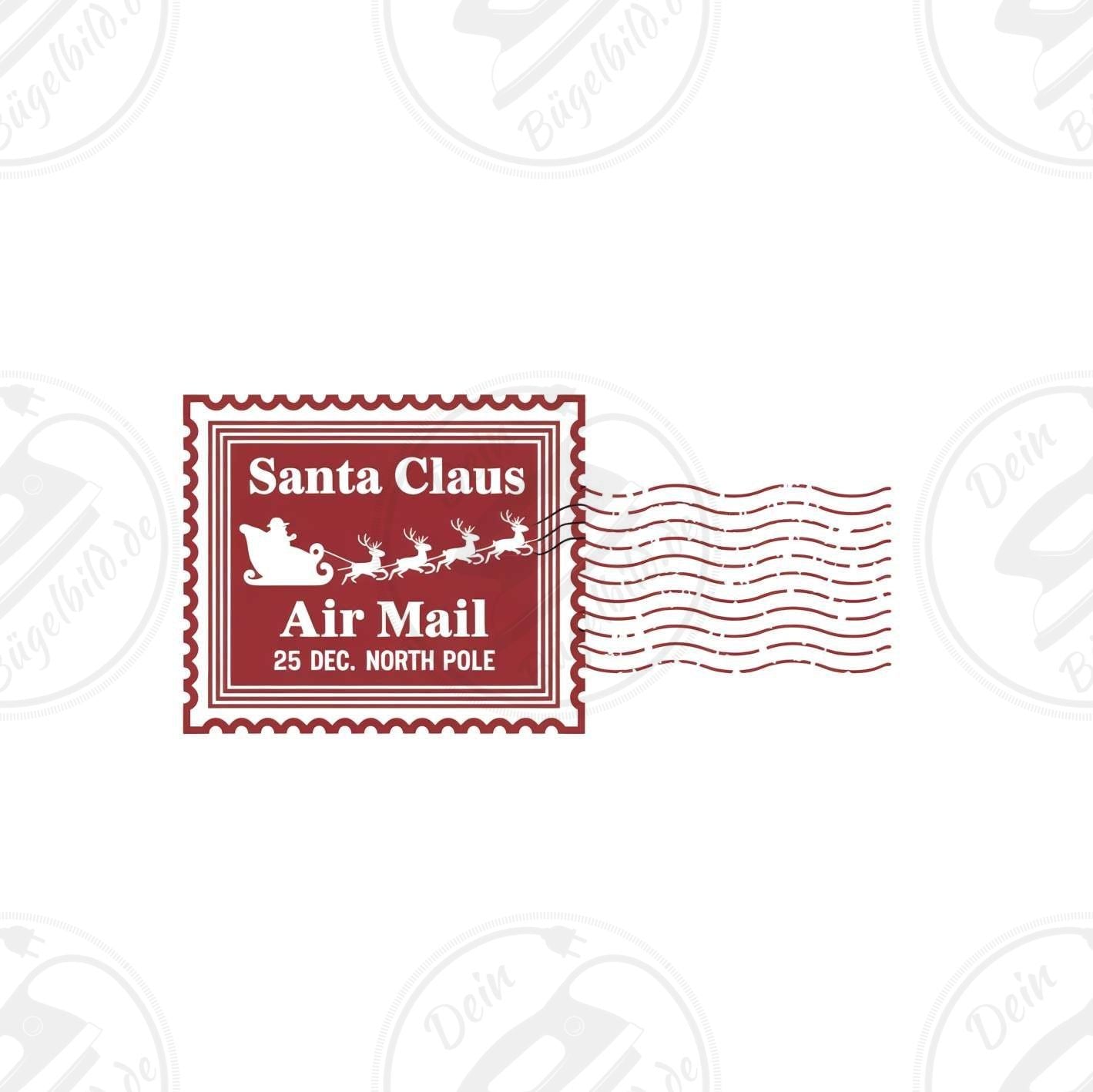 Bügelbild "Santas Airmail"