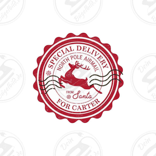 Bügelbild "Special delivery charter"