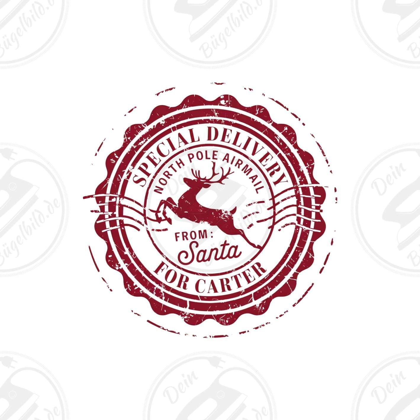 Bügelbild "Special delivery from Santa"