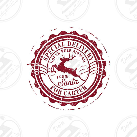 Bügelbild "Special delivery from Santa"