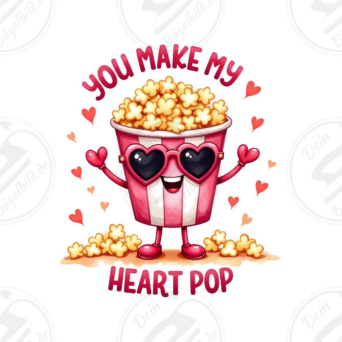 Bügelbild "you make my heart pop"