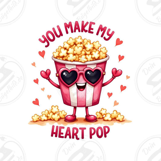 Bügelbild "you make my heart pop"