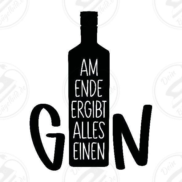 Bügelbild "am Ende ergibt alles Gin2"