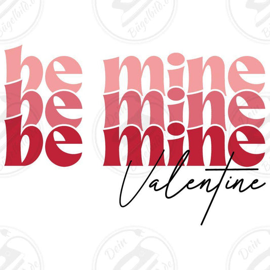 Bügelbild "be mine valentine"
