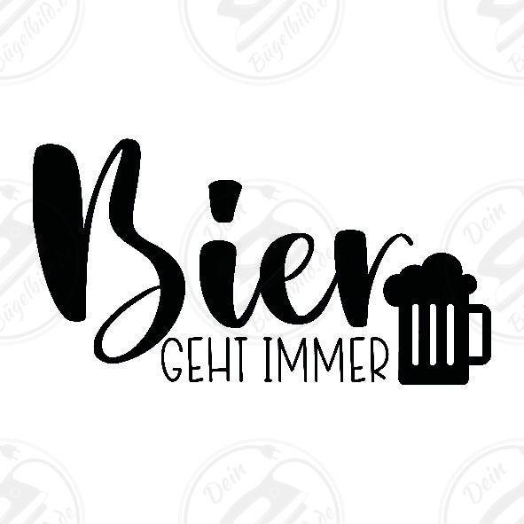 Bügelbild "Bier geht immer"