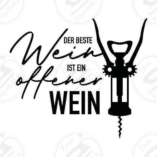 Bügelbild "Der Beste Wein"