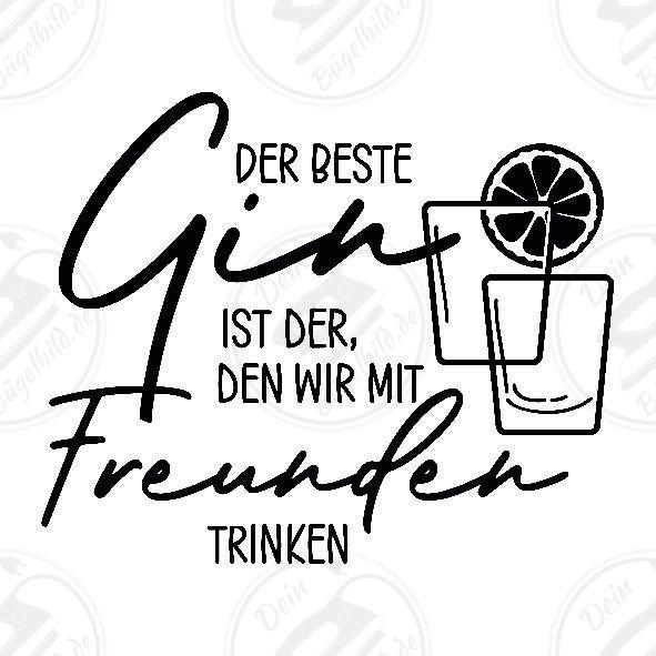 Bügelbild "Der Beste Gin"