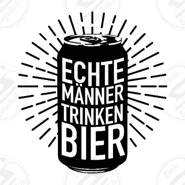 Bügelbild "Echte Männer trinken Bier"