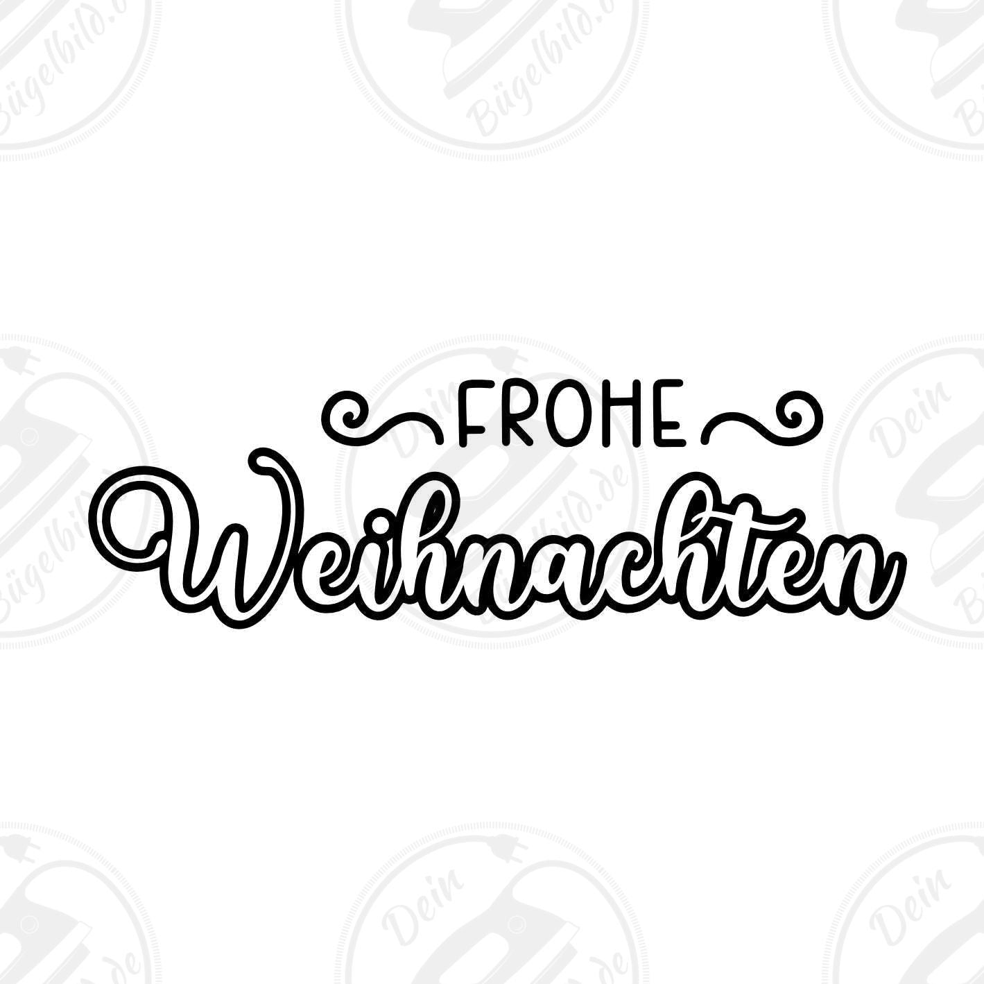 Bügelbild "Frohe Weihnachten"