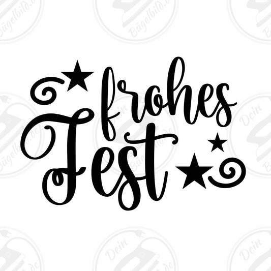 Bügelbild "Frohes Fest"