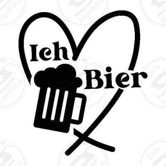 Bügelbild "Ich liebe Bier"