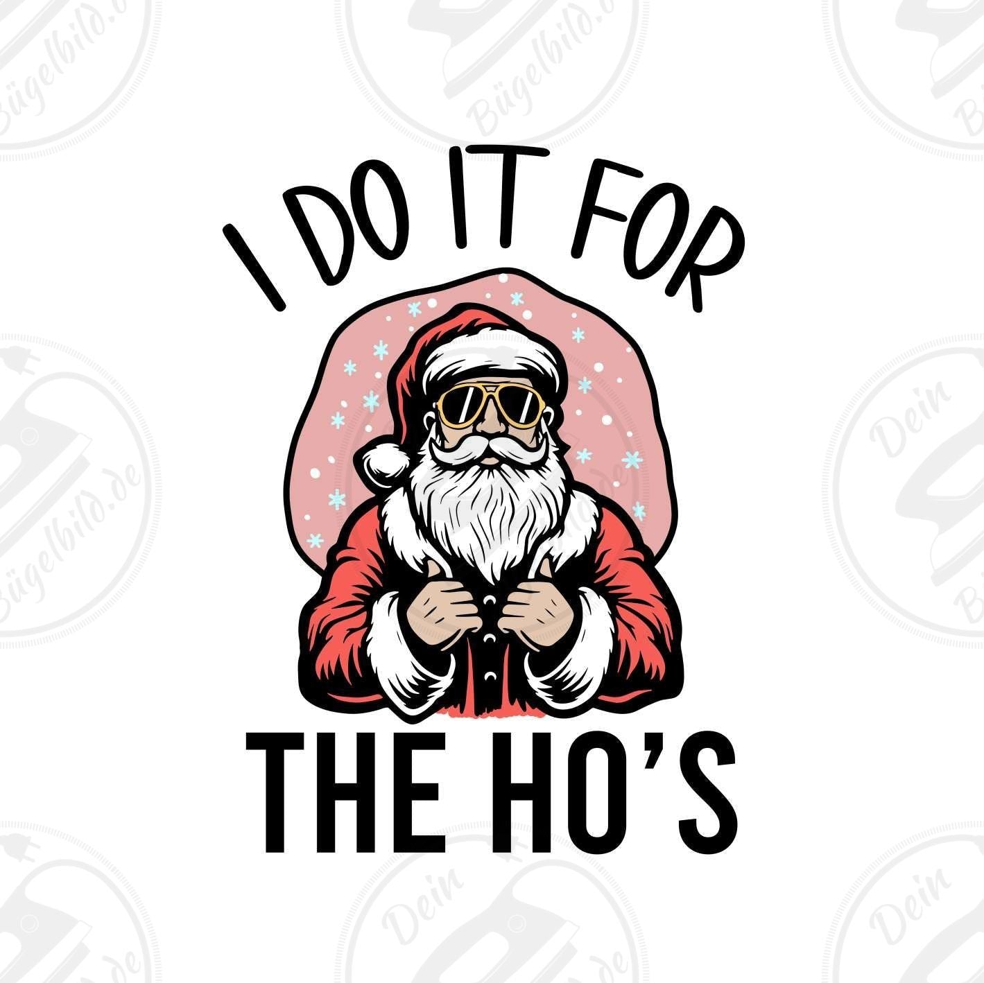 Bügelbild "I do it for the ho's"
