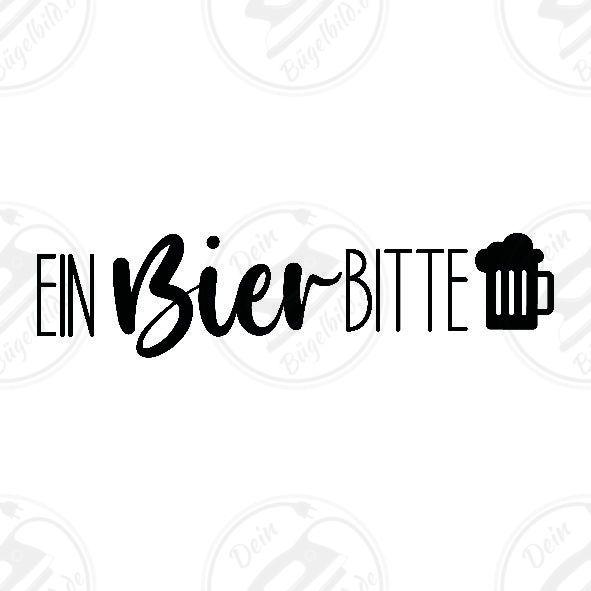 Bügelbild "Ein Bier bitte"