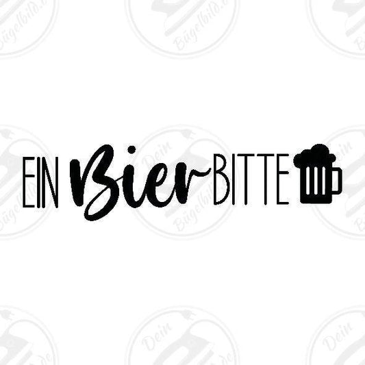 Bügelbild "Ein Bier bitte"